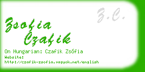 zsofia czafik business card